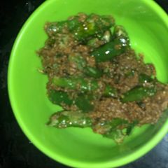 A picture of Instant Chilli Pickle-spicy yet tasty.