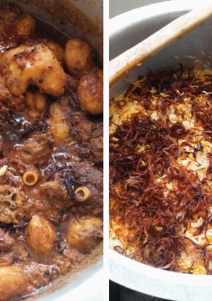 A picture of Mutton biryani.