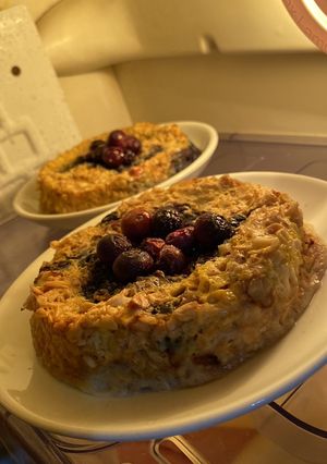 Una foto de Postre de Avena con arándanos
