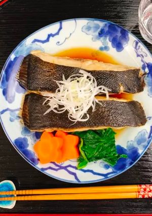 A picture of Delicious Braised Fish with Shiitake Powder.