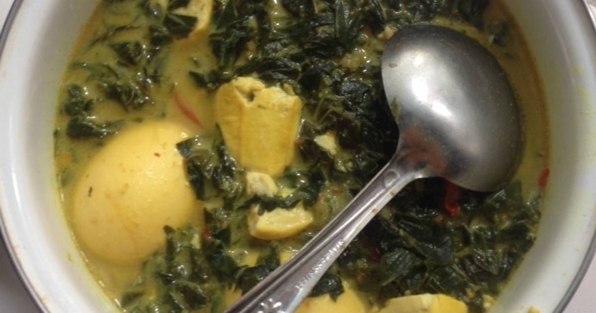 Resep Sayur Daun Singkong Kuah Kuning Oleh Queen Monik Cookpad