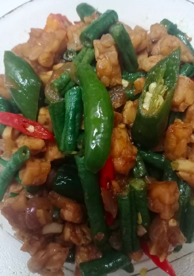 Foto resep Oseng tempe kacang panjang