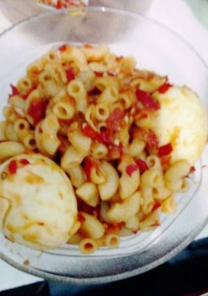 Foto resep Makaroni telor pedas