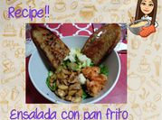 Una foto de ensaladas para acompañar marisco