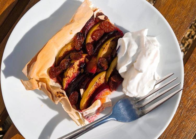 Recipe of Speedy Apple and plum filo tart