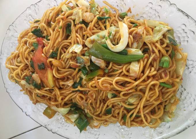 Tutorial Memasak Resep Mie goreng jawa pedas