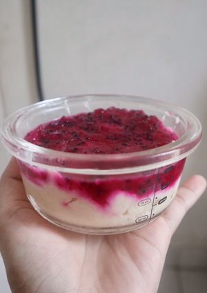 Foto resep Cemilan Mpasi : Buah Naga Cheesecake