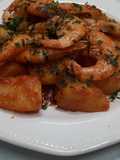 Langostinos al "all cremat"