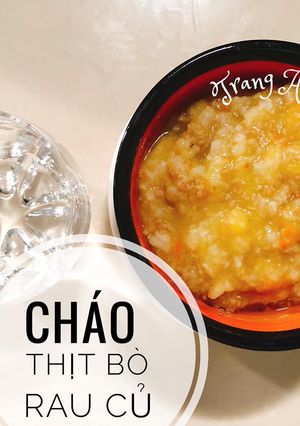 Hình của món Ăn dặm - Cháo thịt bò rau củ.