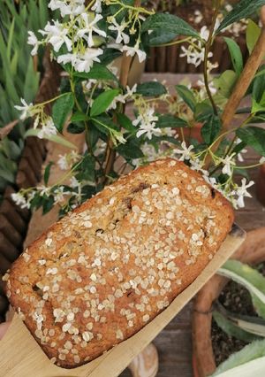 Une photo de Cake à la banane et aux raisins
