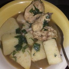 A picture of Yam Chicken Peppersoup.