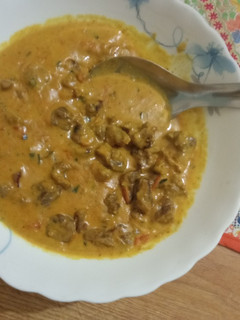 A picture of Coconu Meat stew.
