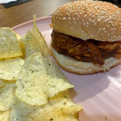 A picture of BBQ Chicken Pulled Sandwiches.