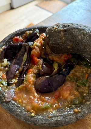 Foto resep Pecak terong pedes