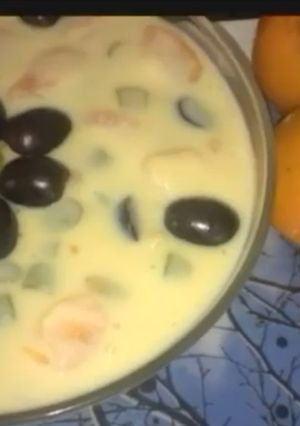 A picture of Fruit custard.