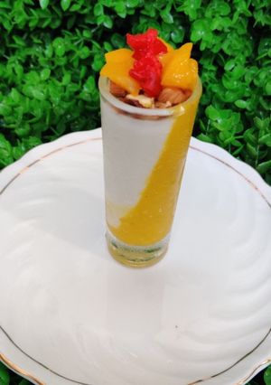 A picture of Mango Panna Cotta.