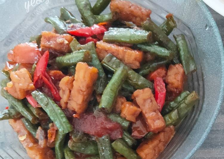 Resep Bumbu Dapur Tumis kacang panjang & tempe