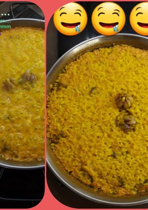 Una foto de Paella de bacalao simple pero espectacular
