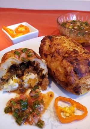 Una foto de Papa Rellena como la de mi Madre ❤️ (frita y al horno)
