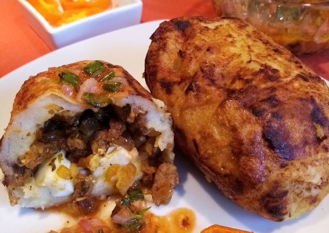 Papa Rellena Como La De Mi Madre ️ (frita Y Al Horno) Receta De Mariela ...