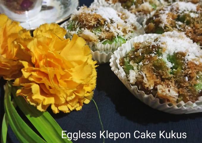 Eggless Klepon Cake Kukus