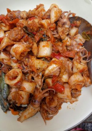Foto resep Cumi asin balado