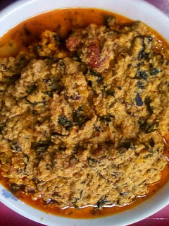 A picture of Roasted Egusi Soup.