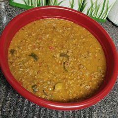 A picture of Lentil and Sausage Soup.