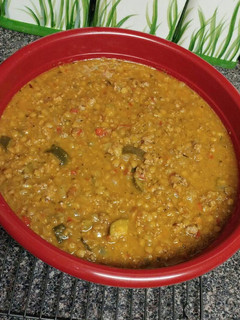 A picture of Lentil and Sausage Soup.