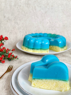 Foto resep Puding Mentega Blue Sea