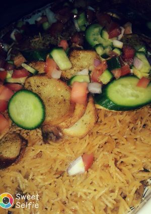 صورة لوصفة ارز بشرائح البطاطس
