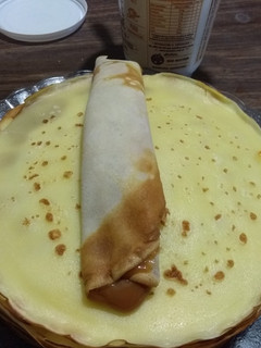 Una foto de Panqueques con dulce de leche❣️