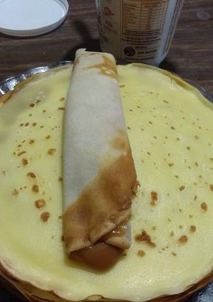 Una foto de Panqueques con dulce de leche❣️