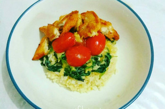 Resep Grilled Chicken with creamy spinach and rice Anti Gagal