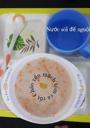 Hình của món #4 | Cháo yến mạch tôm cà rốt.