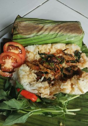 Foto resep Nasi Liwet Bakar isi Sambal Tongkol Kemangi #PR_BukanNasiBiasa