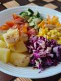 Rainbow Salad w Sesame Dressing