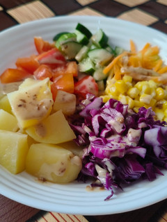 Foto resep Rainbow Salad w Sesame Dressing