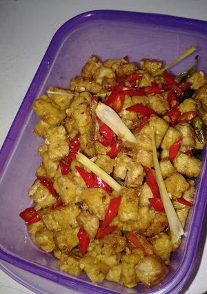 Foto resep Oreg tempe basah pedas manis
