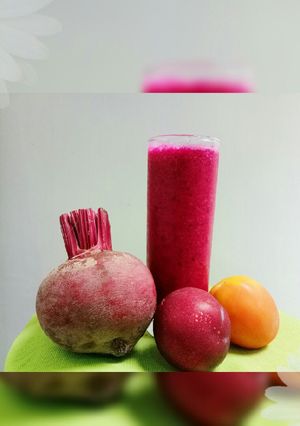 Foto resep Jus buah naga mix (beetroot+plum+tomat)