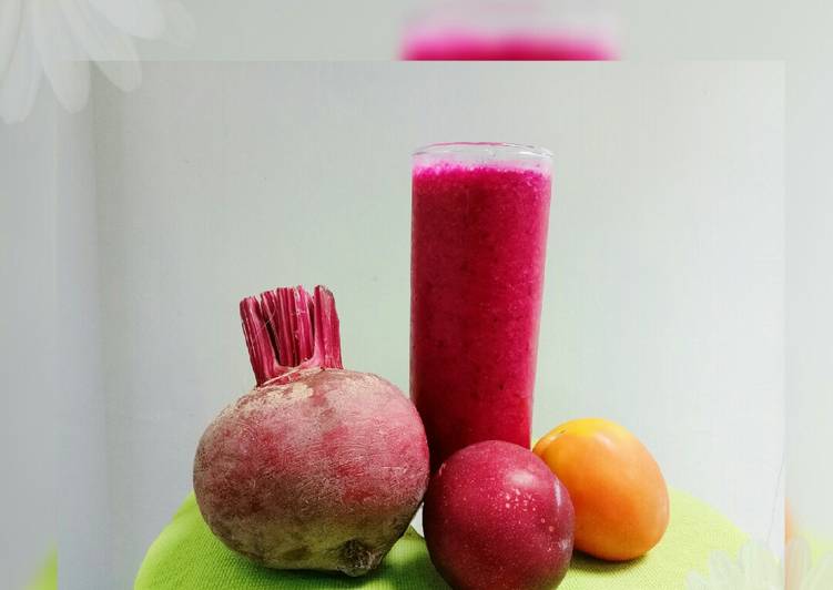 Langkah Mudah untuk Membuat Jus buah naga mix (beetroot+plum+tomat) Anti Gagal
