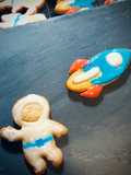 Galletas de mantequilla de cohetes y astronautas 🚀🌖 cumple 4 de Mateo