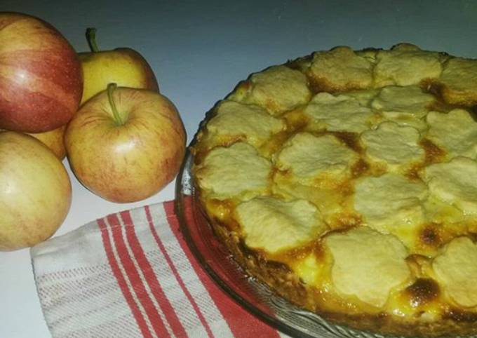 Tarte pommes et crème fraîche