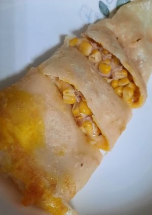 鮪魚玉米粉漿蛋餅 的食譜成品照片