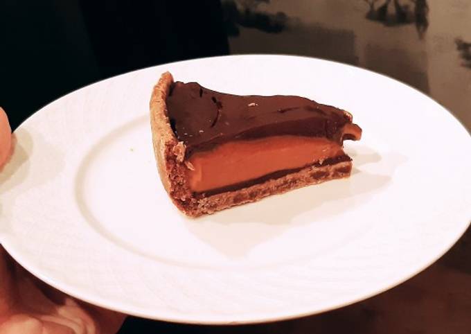 Тарт с карамелью и шоколадом 😍 🥧