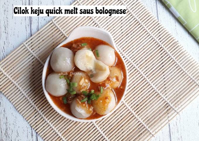 Cilok keju quick melt saus bolognese