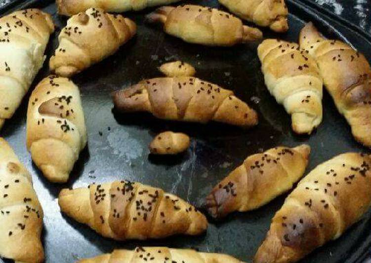 Simple Way to Prepare Quick Plain Flour Mini Chocolate Croissants