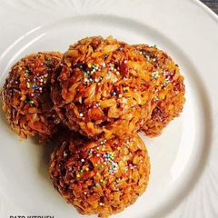 A picture of Coconut candy with sprinkles.