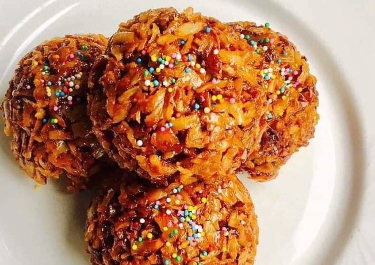 How to Prepare Yummy Coconut candy with sprinkles This is Secret Recipe  From Best My Grandma's Recipe !!