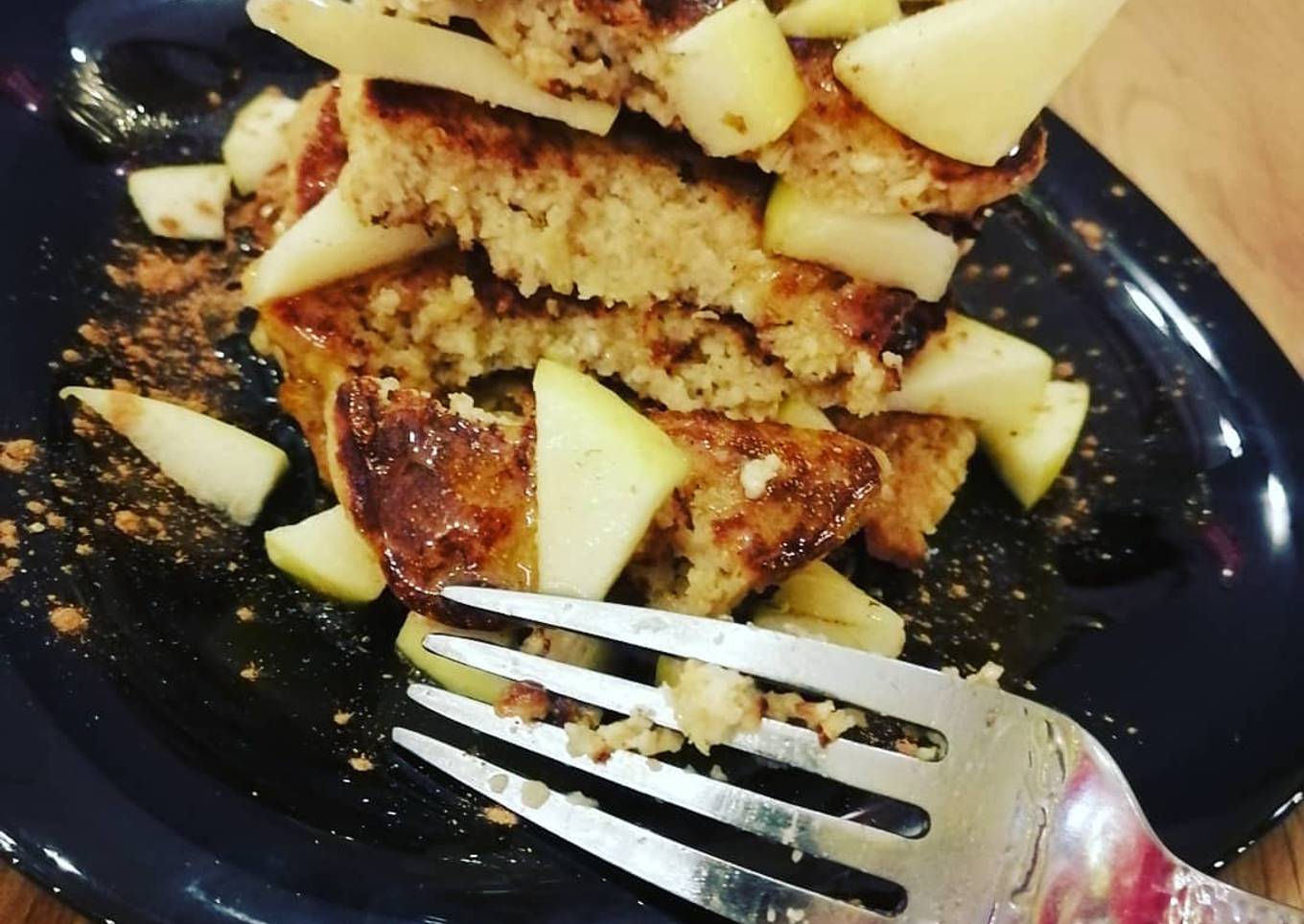 Hotcakes de avena y manzana